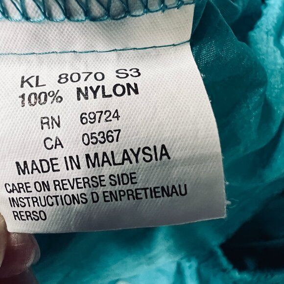 Columbia Womens Pants Large Teal Nylon Elastic Waist Windbreaker Jogger Retro - Picture 8 of 13
